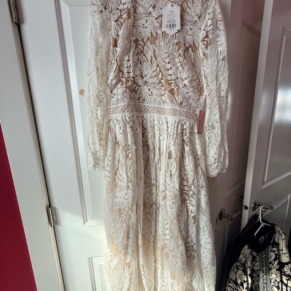 Elegant Lace White Dress